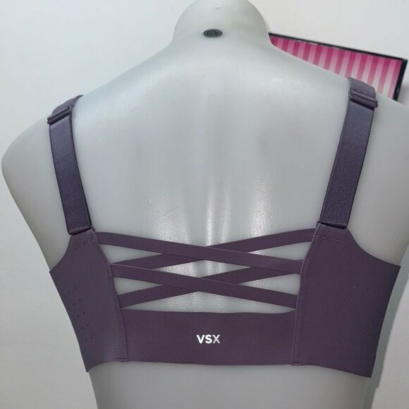🔥Victoria's Secret Purple Sports Bra with Front Zipper Sz 36C New - Picture 6 of 6